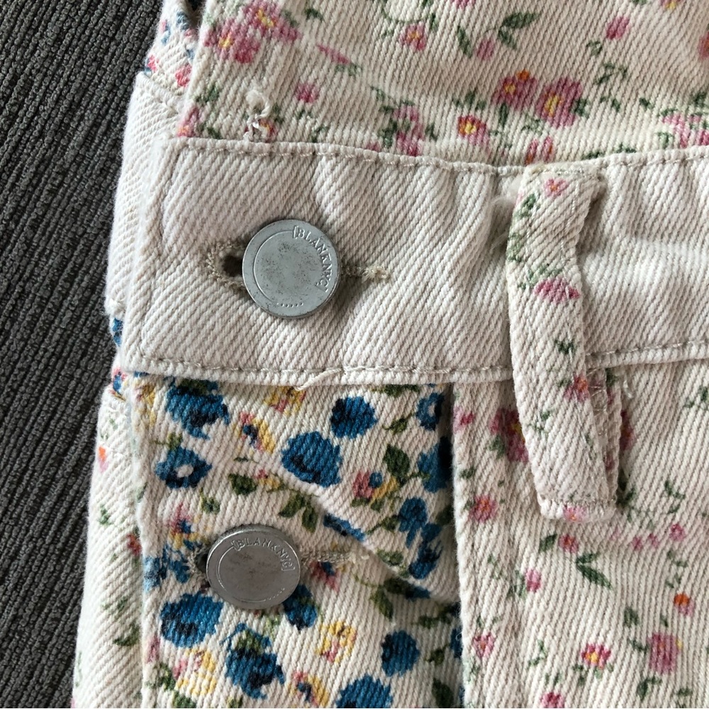 Free People Floral Print Overalls in Cream and Pink - Picture 10 of 10